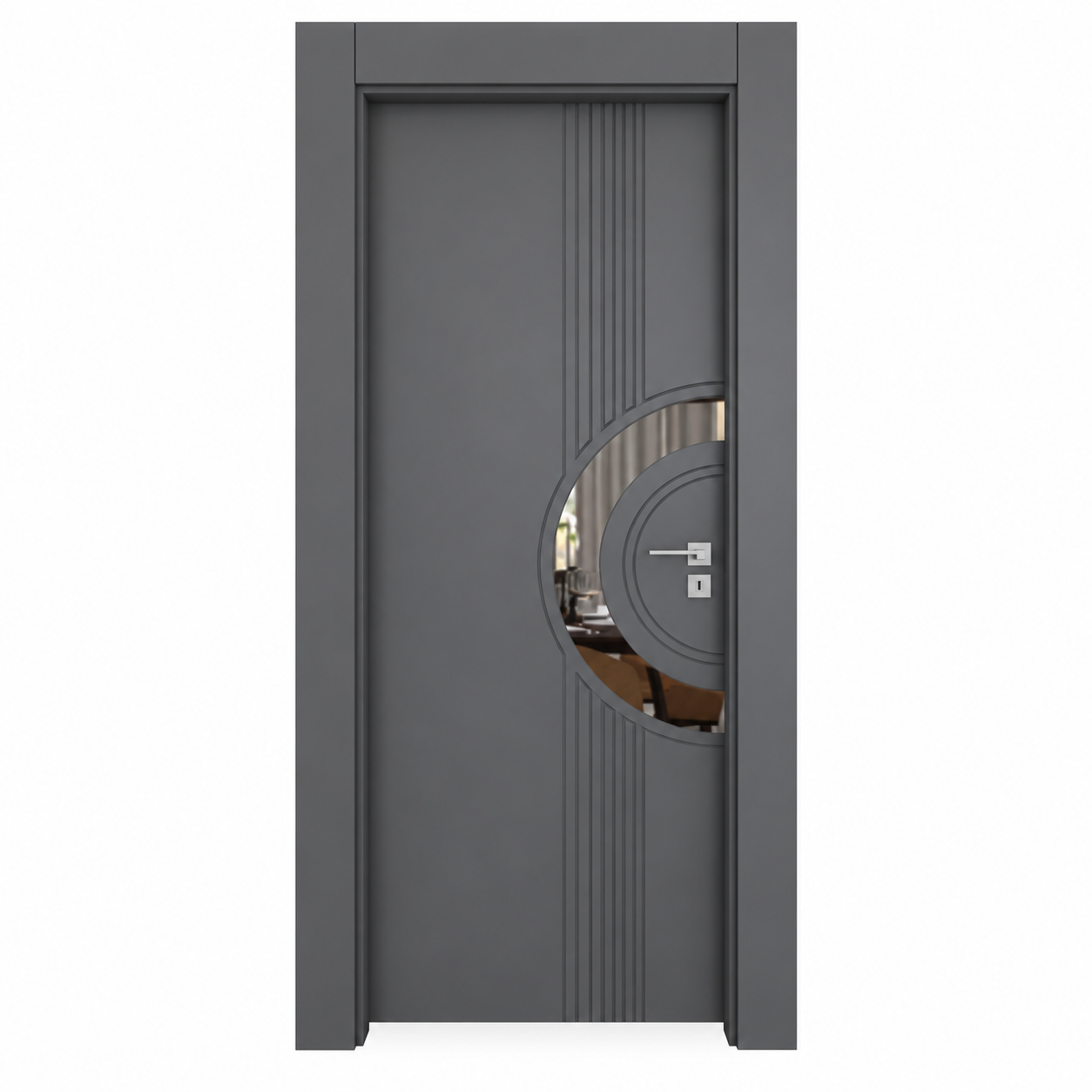 BY-6003V Porte intérieure Laqué Vitrée